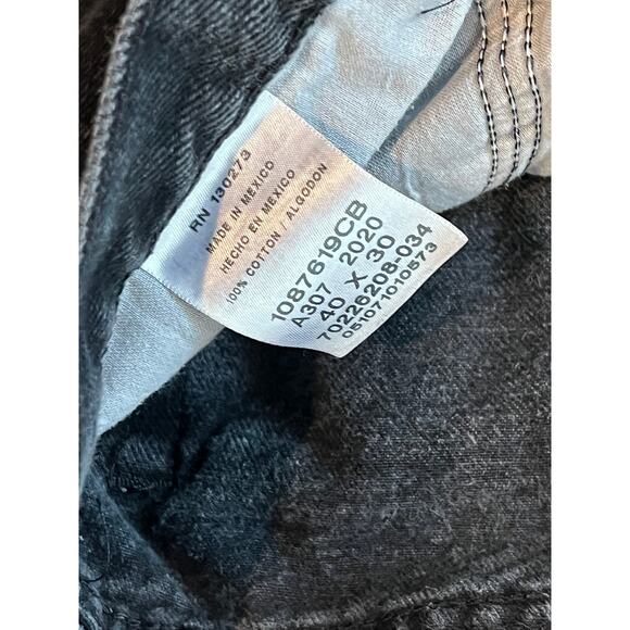 Rustler Straight Leg Black Jeans Mens 40x30 - Picture 3 of 4